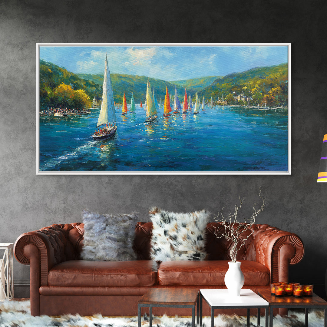Sunset Neon Tropical Beach Painting Wall Art Canvas Print Vibrant Coastal Home Decor For Living Room And Office