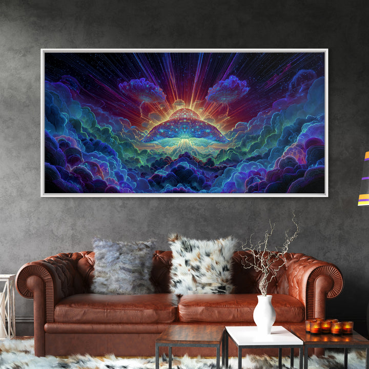 Colorful Psychedelic Abstract Art Painting Canvas Print Wall Art For Home Office Living Room Modern Contemporary Artwork Large Wall Art
