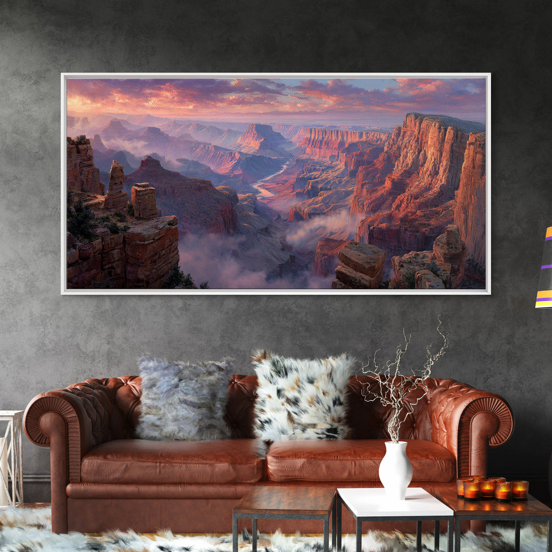 Grand Canyon Landscape Sunset Canvas Print Scenic Nature Wall Art Large Modern Art Home Decor