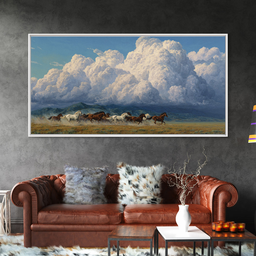 Lush Mountain Stream Landscape With Blue Sky Original Oil Painting Wall Art For Rustic Farmhouse Or Cabin Decor Framed Canvas Print Gift For Nature Lover