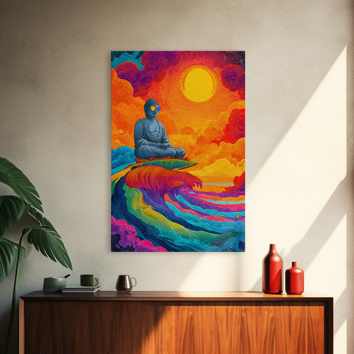 Vibrant Blue Butterfly Ethereal Magic Wall Art Canvas Print For Nursery Bedroom Decor Framed Fine Art Print