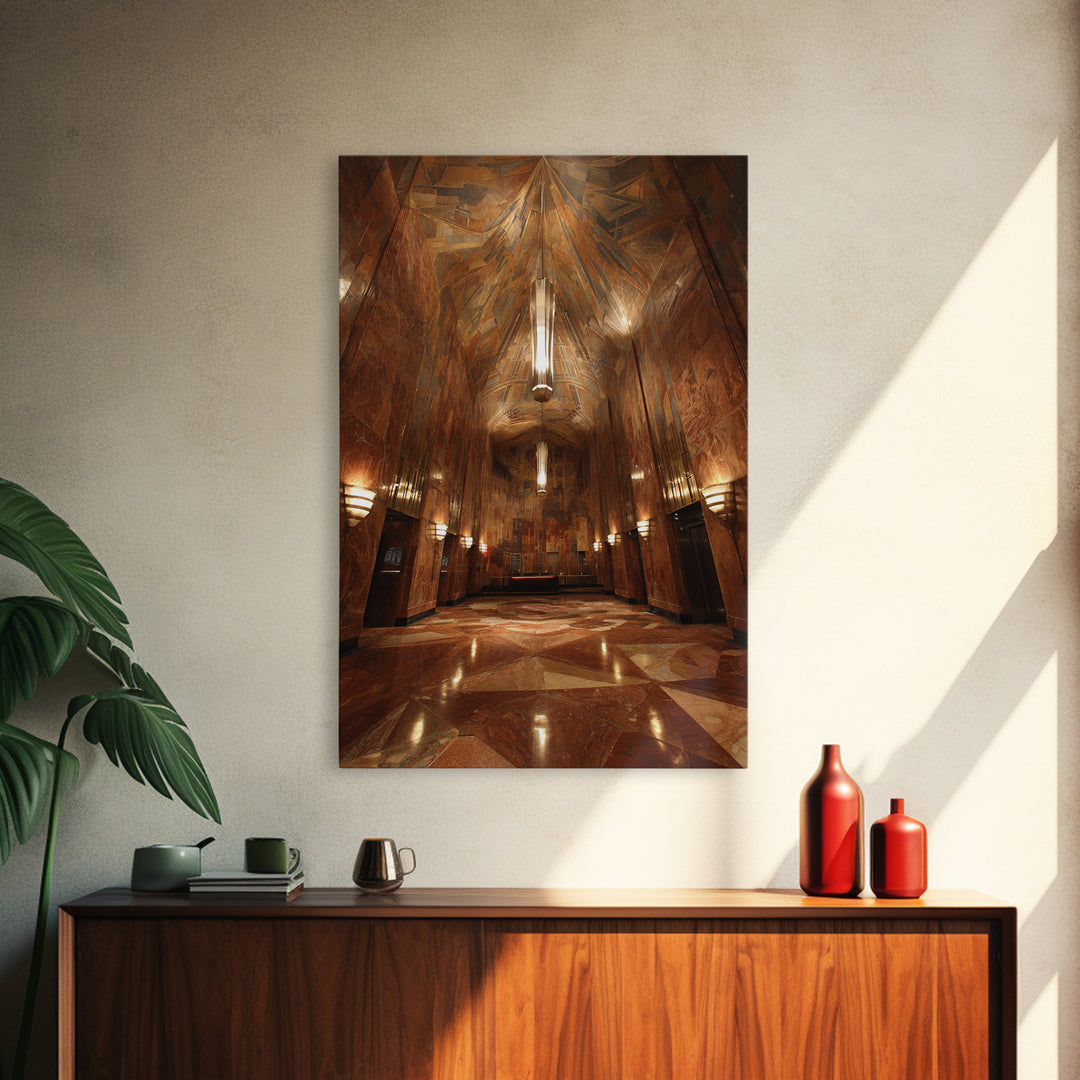 Bright Neon Graffiti Art In Urban Subway With Staircase Wall Art Framed Canvas Print Trendy Wall Decor