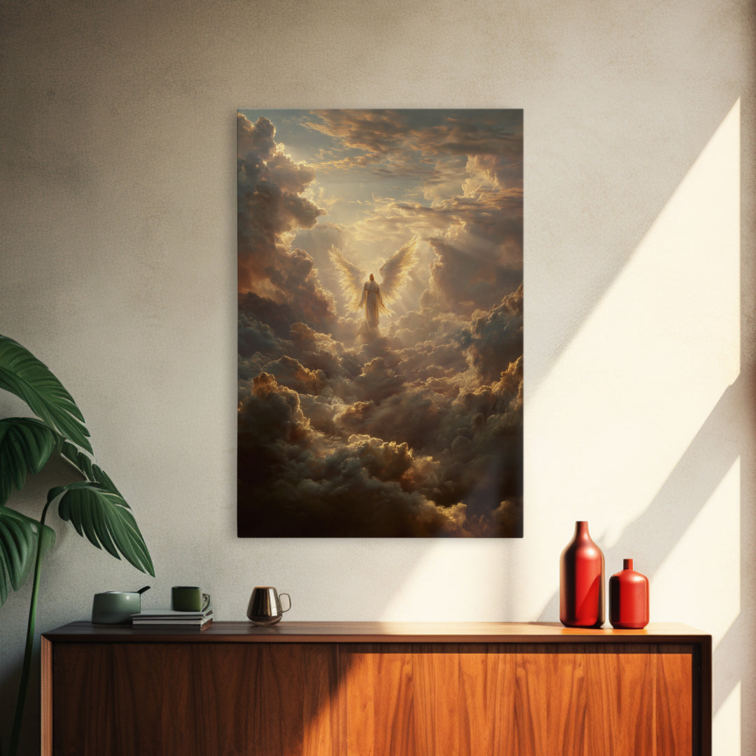 Dark Moody Battle Field Landscape With Cross And Sun Rays Painting Oil Art Print Wall Art For Rustic Home Or Office Decor