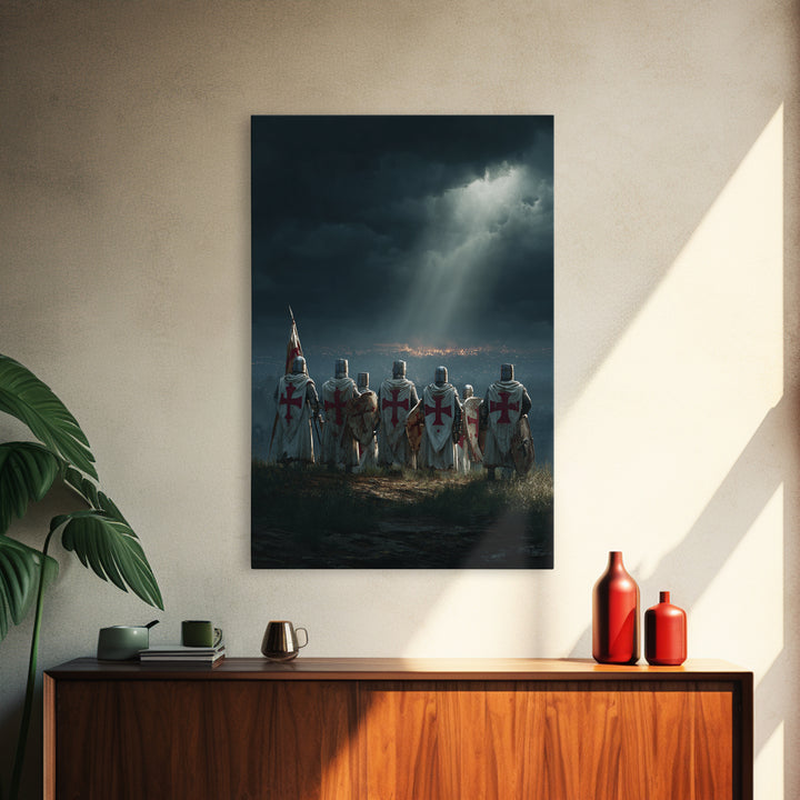 Realistic Polar Bear Urban Mural Wall Art Canvas Print For Contemporary Home And Eclectic Wall Decor