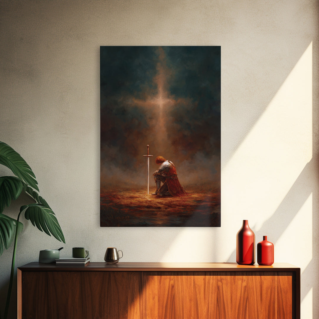 Regal Mosque At Night With Crescent Moon And Lanterns - Illuminating Modern Wall Art For Spiritual Home Decor
