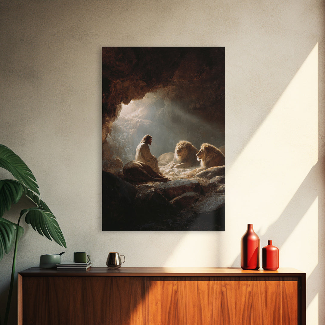 Epic Fantasy Knight Holding Sword Lightning Sky Dramatic Painting | Modern Canvas Print Wall Art For Home Decor Office