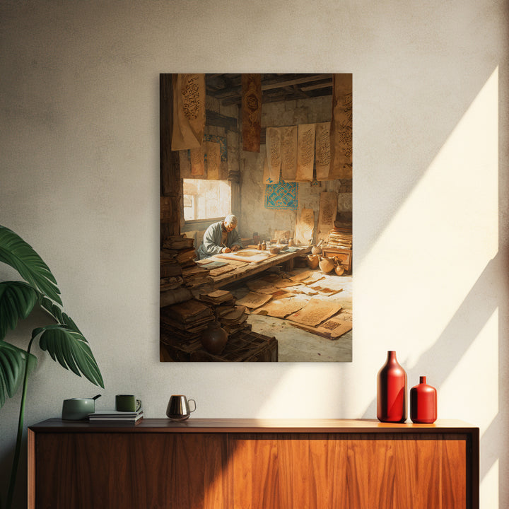Peaceful Cityscape With Birds Flight And Warm Sunset Light Framed Canvas Print Urban Wall Art For Home Decor