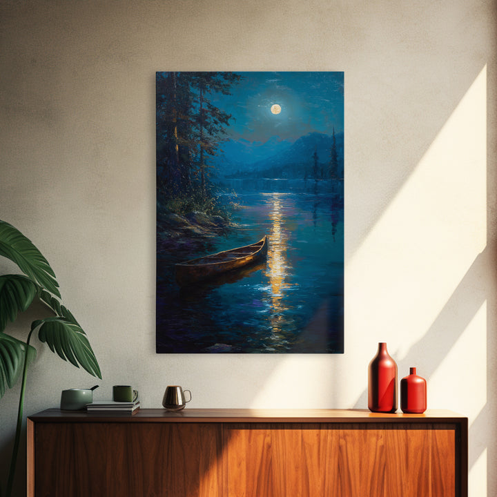 Spiritual Black And White Enso Circle Zen Minimalist Wall Art Canvas Print For Meditation Room