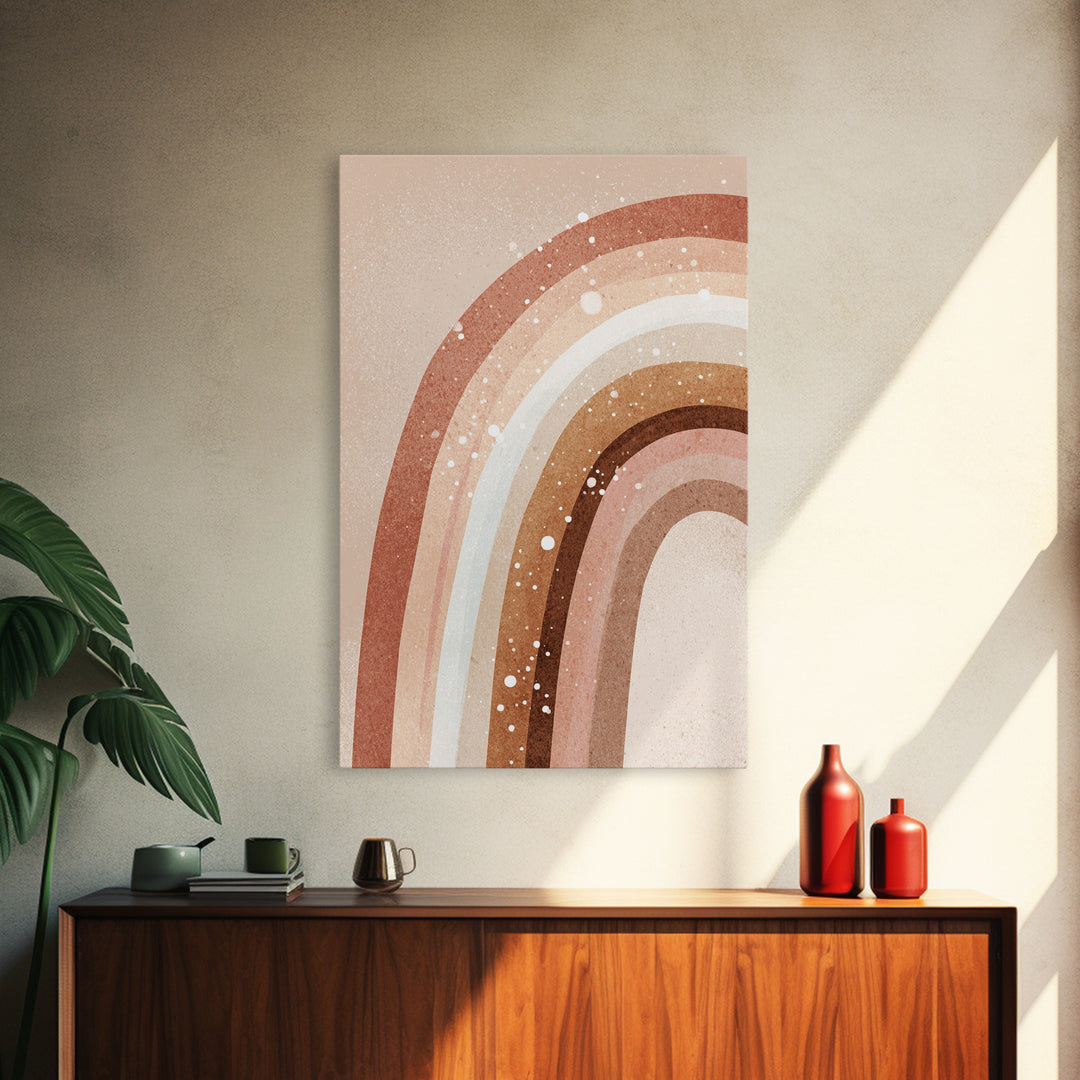 Boho Terracotta Rainbow Wall Art, Neutral Abstract Print, Earth Tone Decor, Nursery Wall Art, Minimalist Home Decor Gift