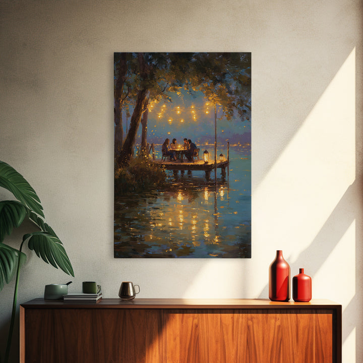 Vibrant Retro Futuristic Sunset With Lightning Over Neon Mountains Wall Art Canvas Print Modern Art For Home