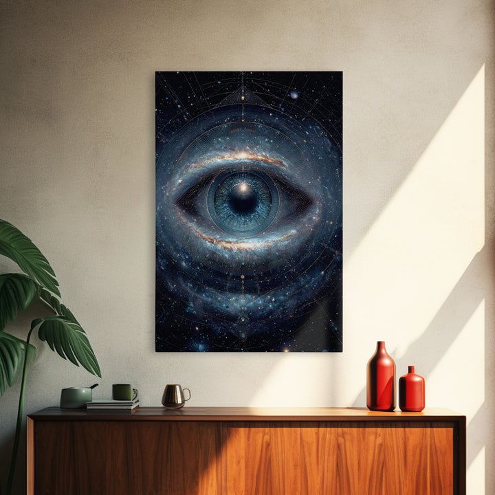 Cosmic Eye Galaxy Universe Abstract Space Art Canvas Print Modern Wall Art For Living Room Or Office Decor