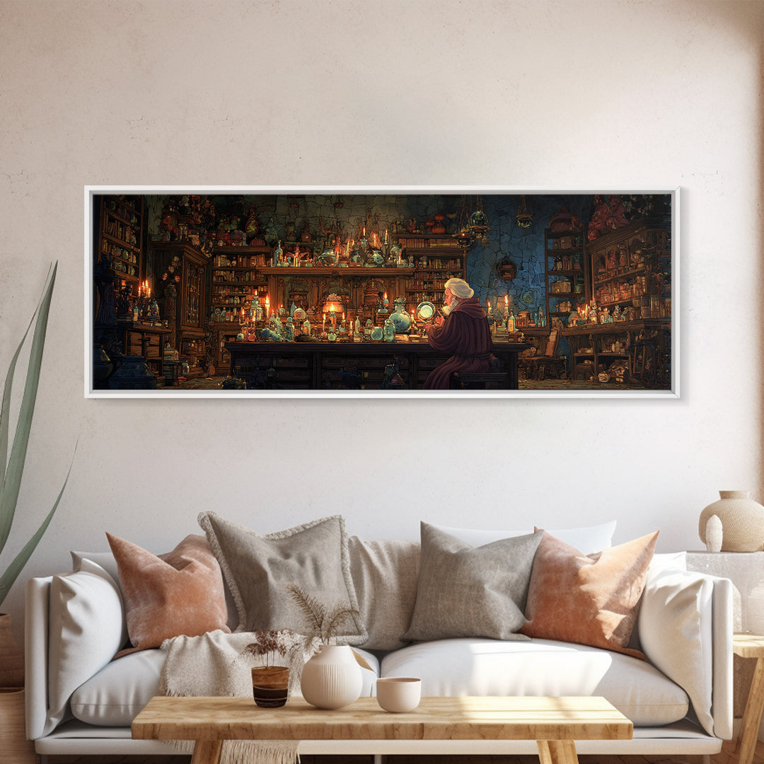 Epic Knight Silhouette Against Mystical Glowing Tree Fantasy Wall Art Canvas Print