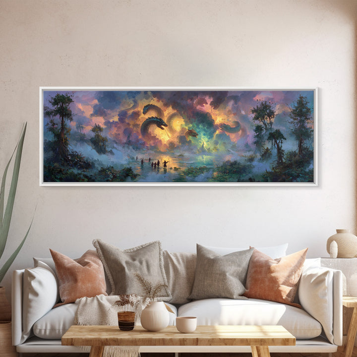 Panoramic View Of Pilgrims At Holy Kaaba Mecca Cityscape Painting Framed Canvas Print Religious Islamic Wall Art For Home Decor
