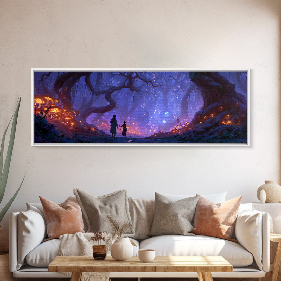 Subway Interior Vivid Street Art With Wolf Mural Framed Canvas Print Urban Wall Art For Modern Living Room Decor