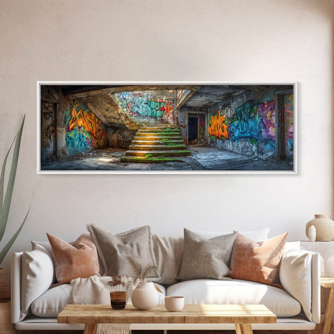 Dramatic Epic Fantasy Battle Scene Painting Wall Art Framed Canvas Print with Fiery Skies and Mythical Elements for Home Decor