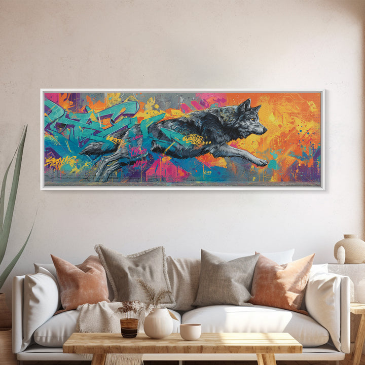 Illuminated Middle Eastern Night Market Painting Wall Art Framed Canvas Print Warm Vibrant Cultural Decor