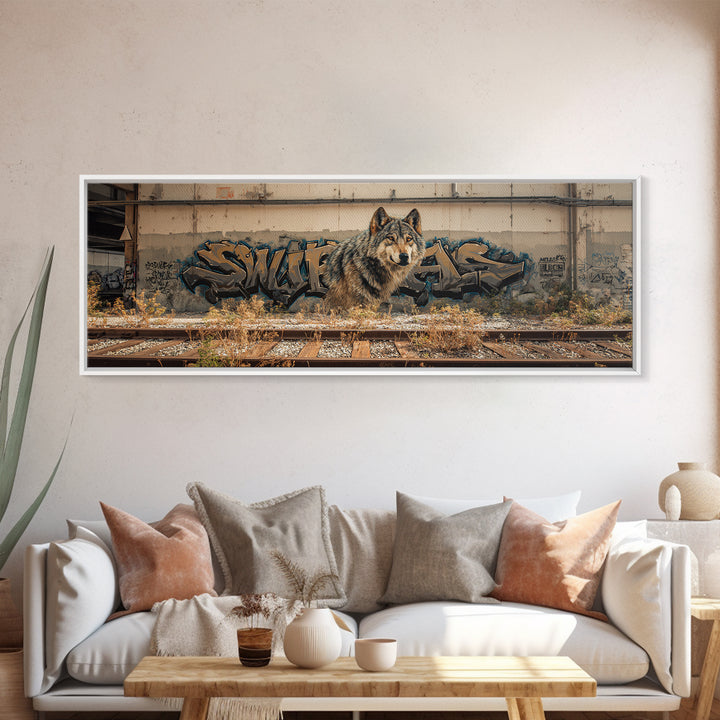 Beautiful Renaissance Style Jesus In Cave With Lions Wall Art Framed Canvas Print Religious Home Decor