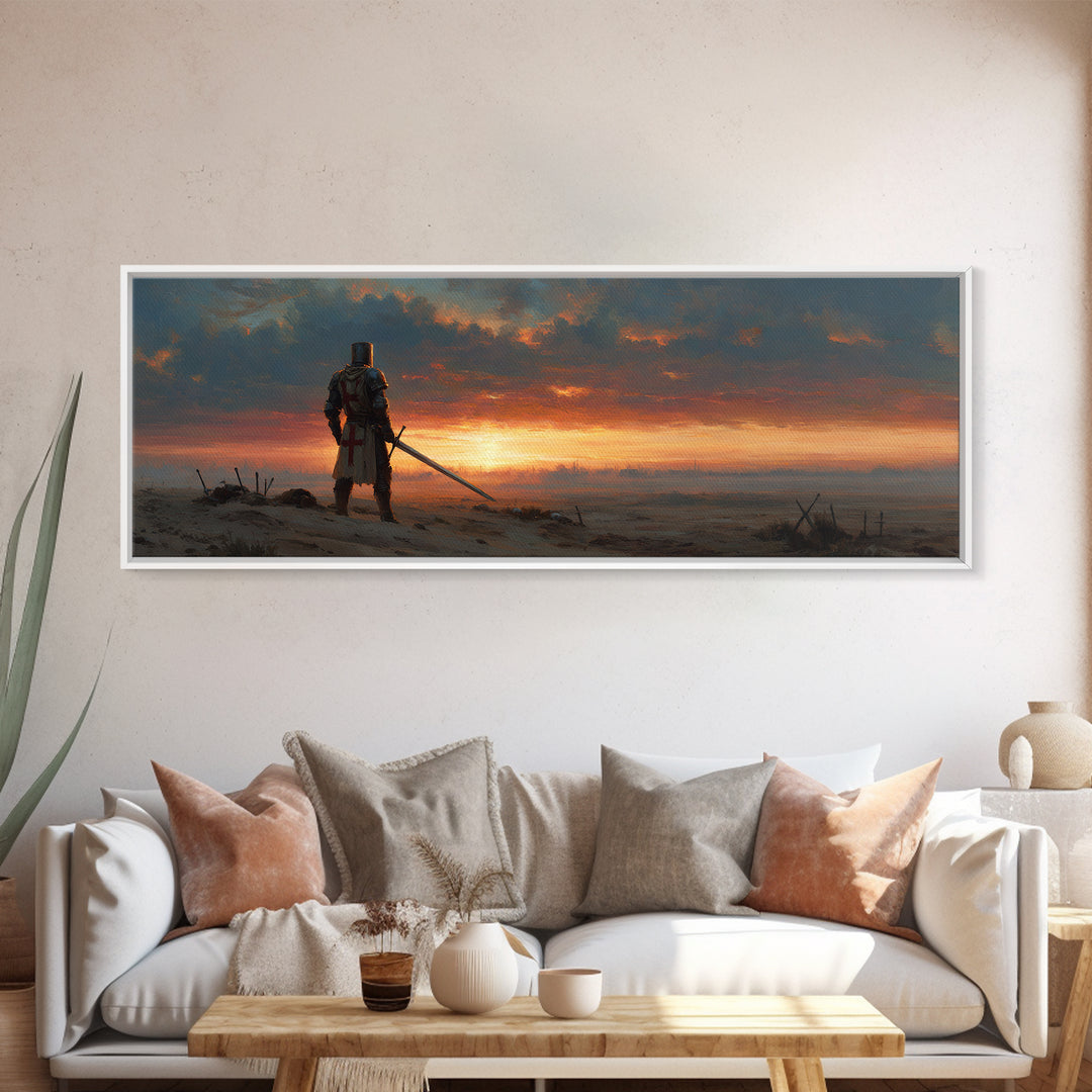 Rustic Outdoor Gear Scene With Hat, Oar, And Backpack Canvas Print Perfect For Cabin Wall Art or Adventure Home Decor