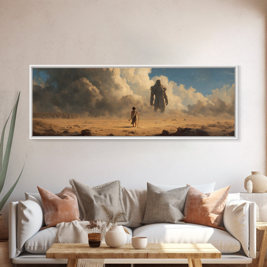 Ancient Wizard Studying In Mystic Laboratory With Magical Orbs Wall Art Canvas Print For Fantasy Home Decor And Book Lovers