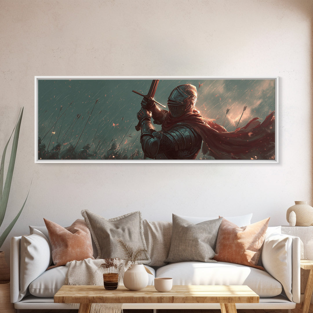 Spectacular Religious Painting Of Jesus Ascending Surrounded By Light And Disciples Wall Art Framed Canvas Print