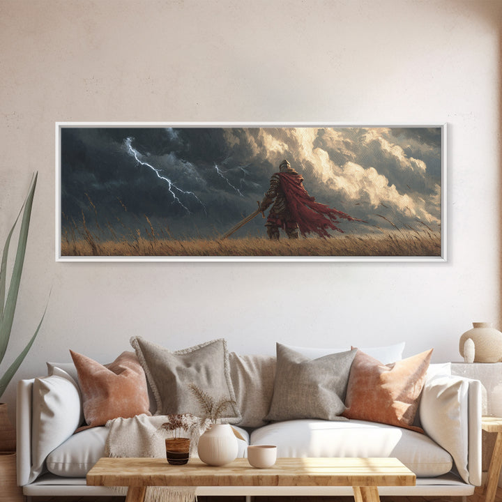 Mysterious Enchanted Magical Forest Landscape With Glowing Door Fairy Tale Wall Art Framed Canvas Print Decor