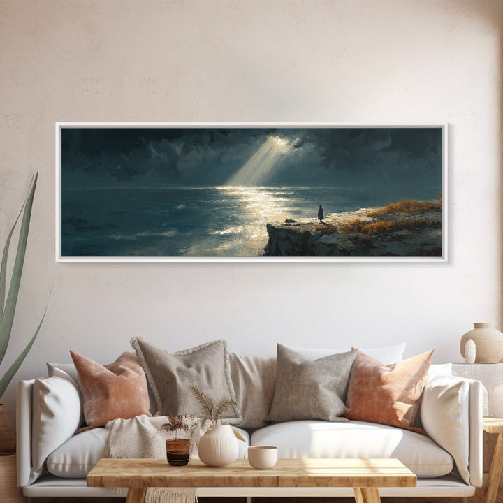 Panoramic City Street Alley With Bold Owl Mural Vibrant Urban Wall Art Painting Framed Canvas Print For Modern Apartment Or Office Decor