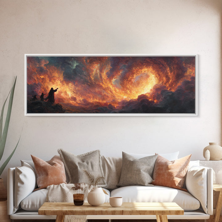 Biblical Scene Of Jesus And Disciples On Ship At Night Old World Religious Wall Art Canvas Print Home Decor
