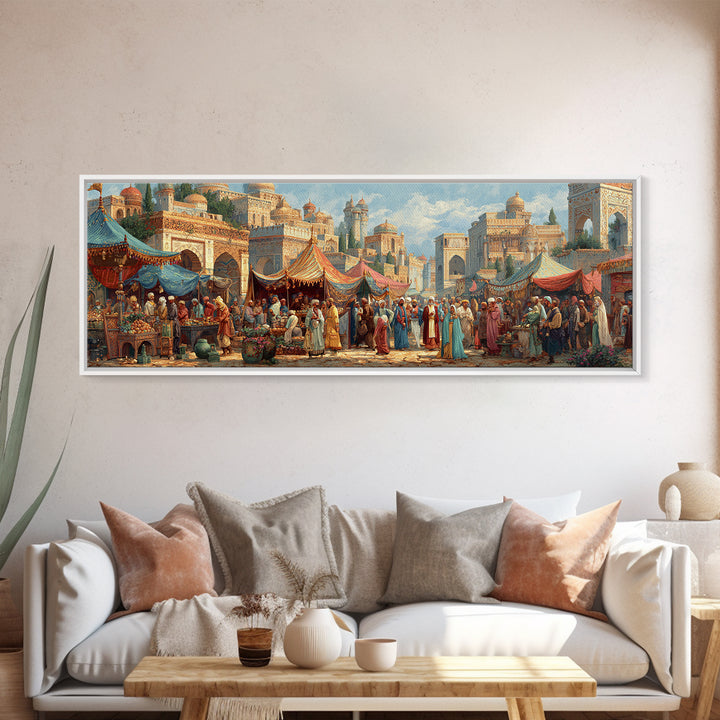 Knight In Armor Kneeling At Church Altar Under Dramatic Sun Rays Framed Canvas Print For Medieval Art Wall Decor And Gifts
