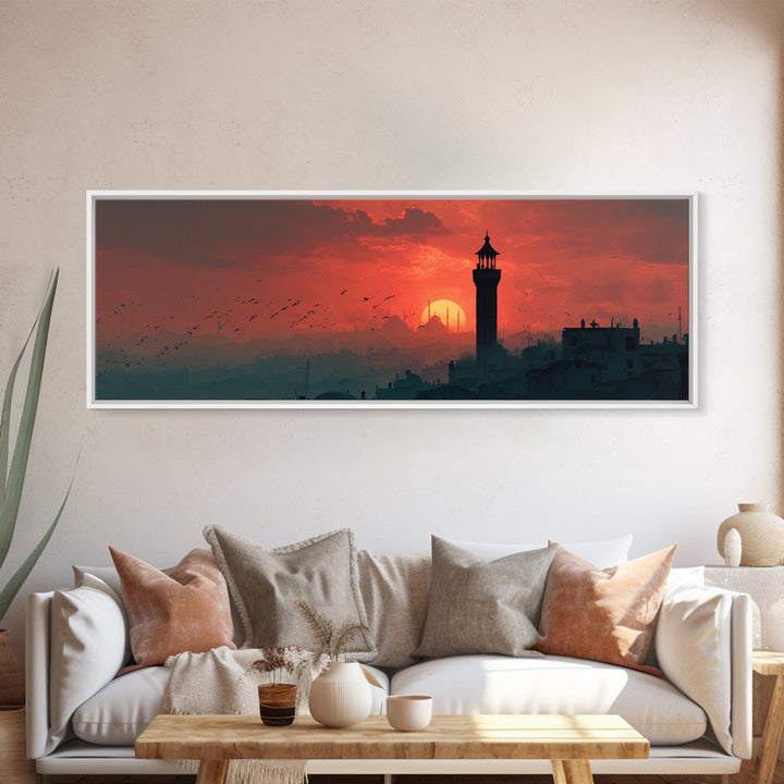 Magic Forest Wizard With Staff Enchanted Nature Scene Mystical Wall Art Canvas Print Fantasy Home Decor