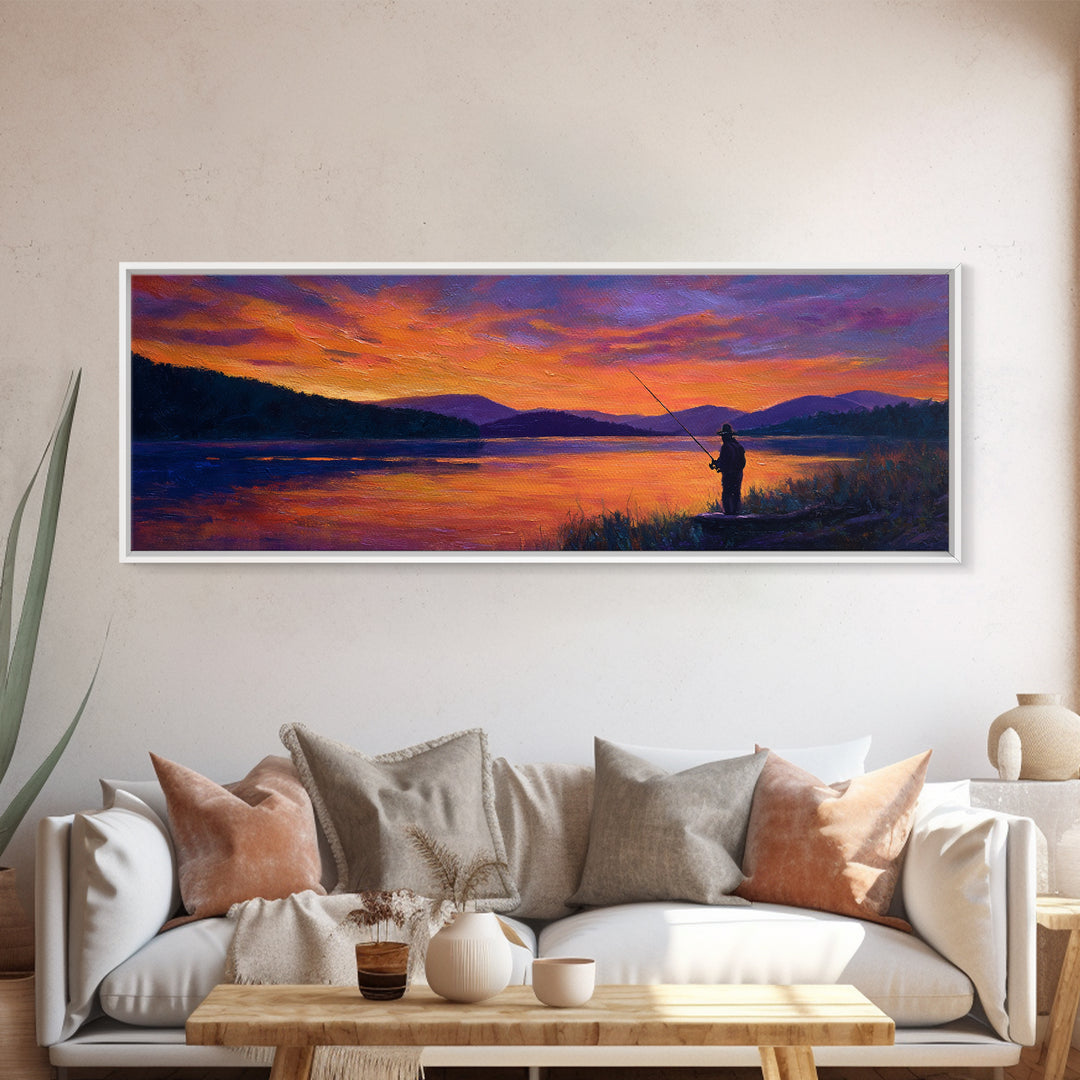 Majestic Islamic Holy Site Sunset Panorama Painting Framed Canvas Print For Spiritual Wall Decor