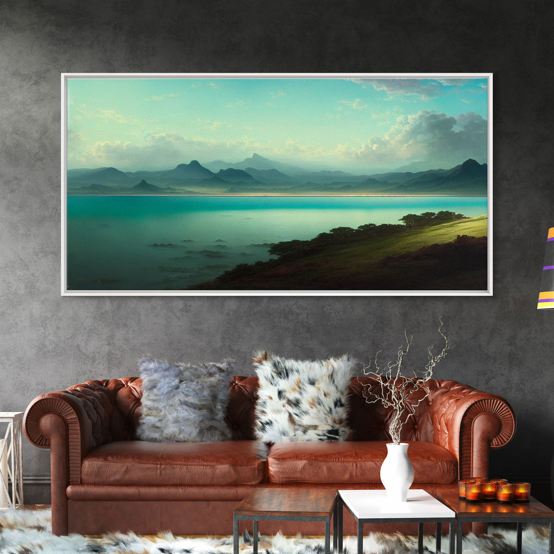 Sublime Scotland Lake, Unique Office Mancave Art, Wall Decor, Ready To Hang Framed Canvas Print, Oversize Wall Art