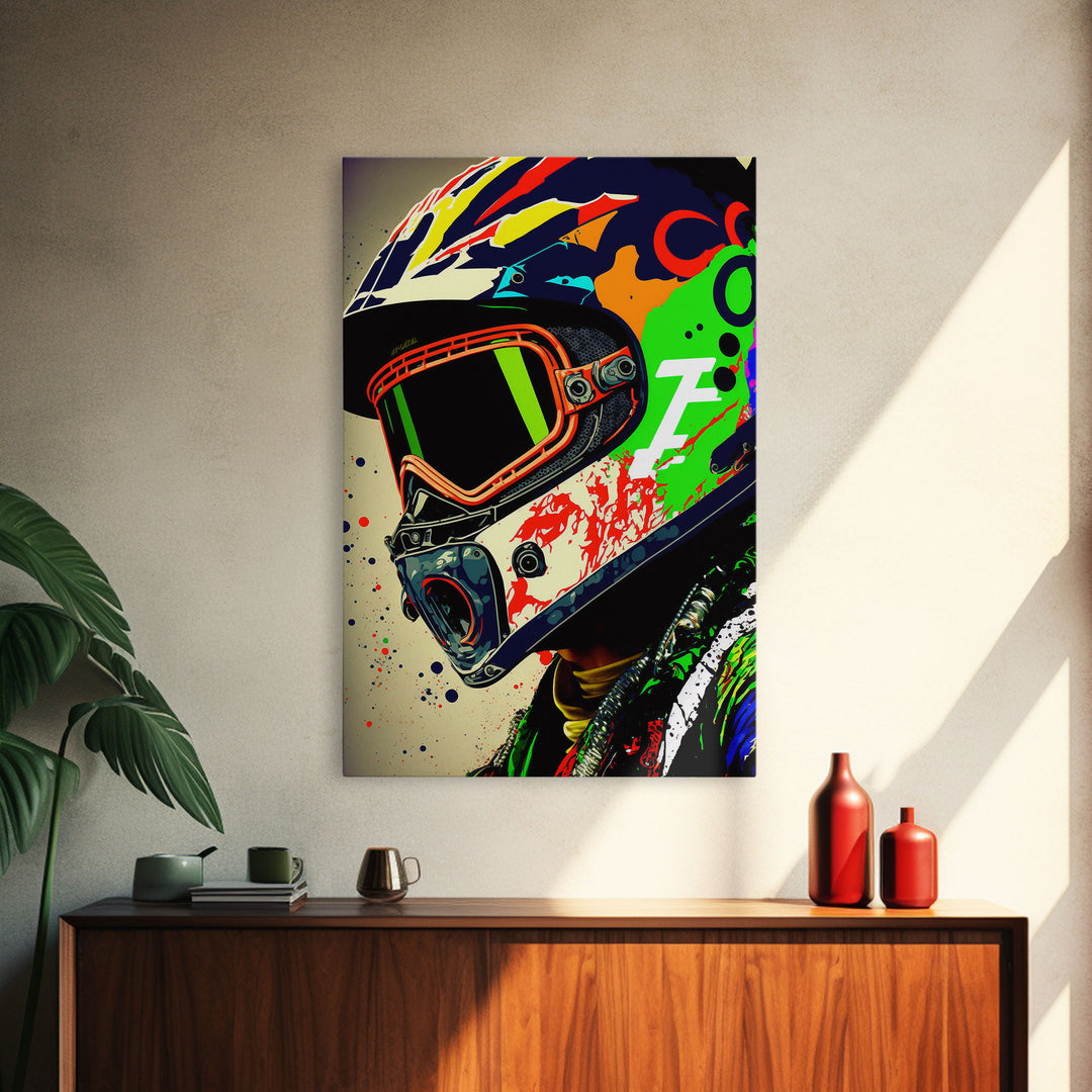 Motorcycle wall art framed print, Motorcycle poster print, MotoGP art, Motorcycle gifts, Motorcycle gift, Biker gift ready to hang print