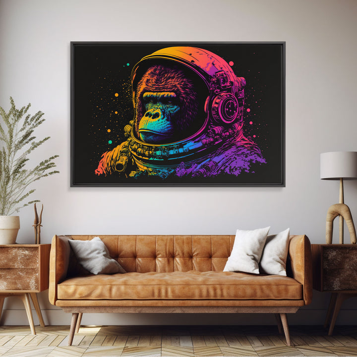 Space Ape, To The Moon Art, Framed Canvas Print, NFT Style Wall Art
