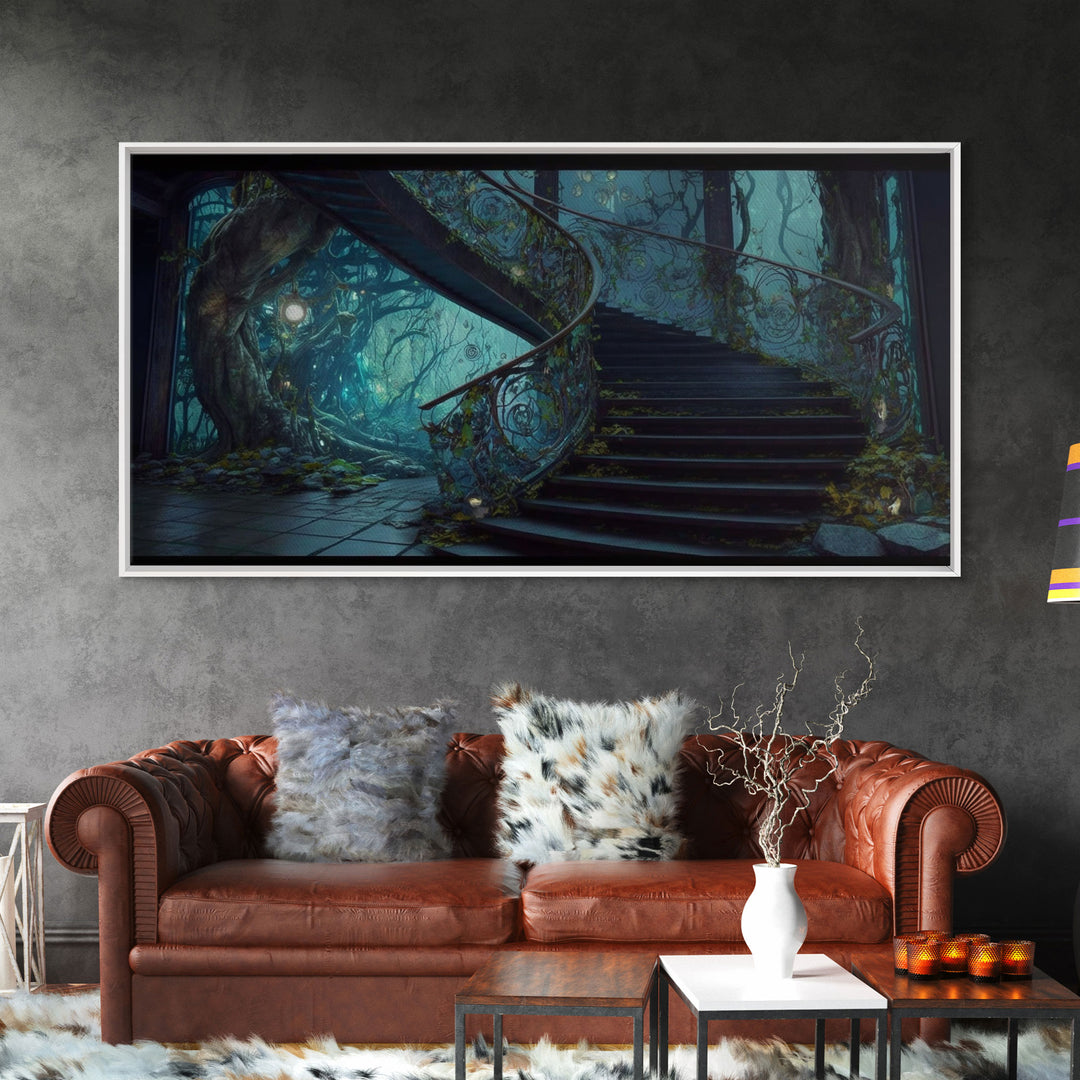 Fantasy Staircase, Framed Canvas Print, Stair Way to Beyond