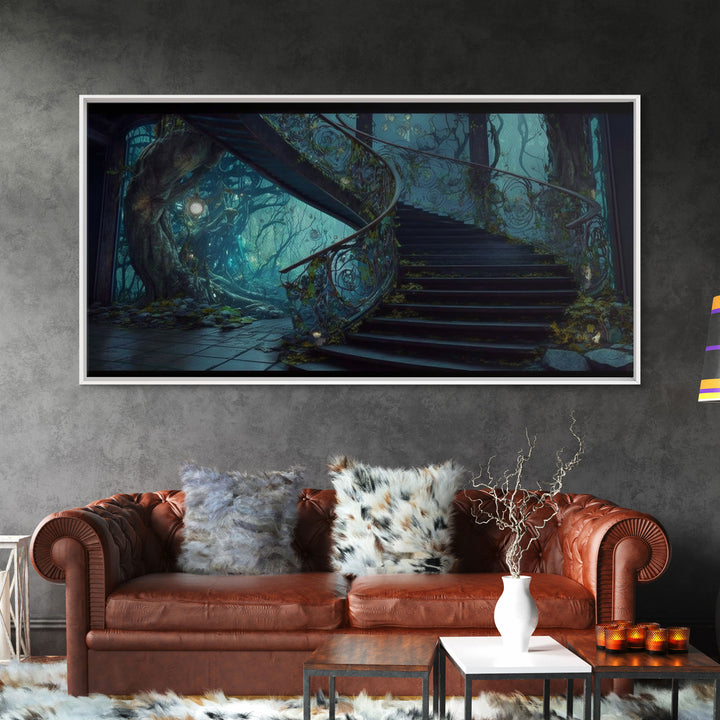 Fantasy Staircase, Framed Canvas Print, Stair Way to Beyond