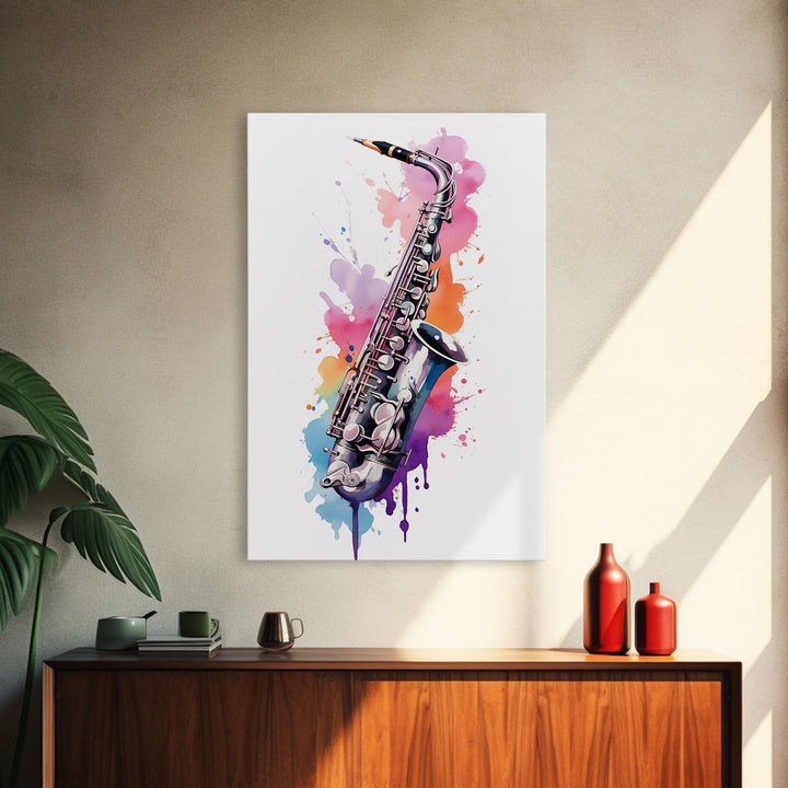Saxophone Graffiti Wall Art, Saxophone Gifts, Cool Musical Wall Art, Unique Gift, Gift For Musician, Musical Art