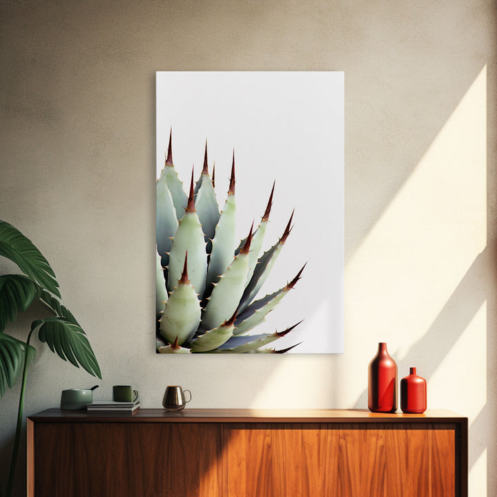 Desert Cactus Art Print, Modern Home Decor, Framed Canvas Print Or Poster, Botanical Print Desert Art Cactus, Bathroom Or Bedroom Or Office