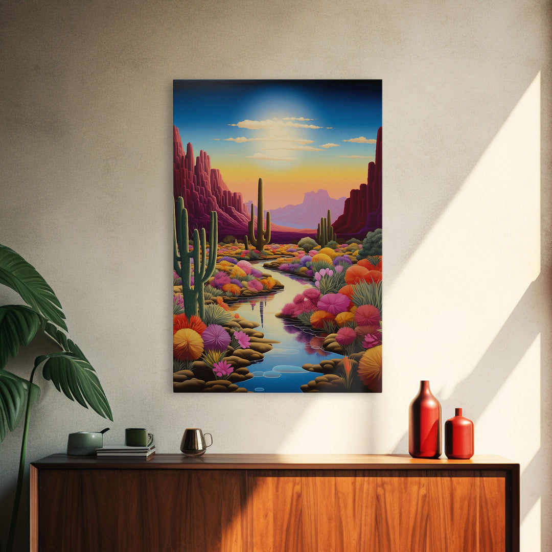 Desert Wall Art, Cactus Art, Nature Print, Canvas Print, Wall Art, Vertical Art, First Home Gift, Wall Art Prints, Living Room Prints