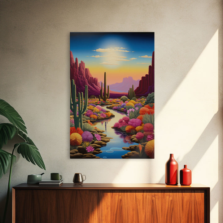 Desert Wall Art, Cactus Art, Nature Print, Canvas Print, Wall Art, Vertical Art, First Home Gift, Wall Art Prints, Living Room Prints