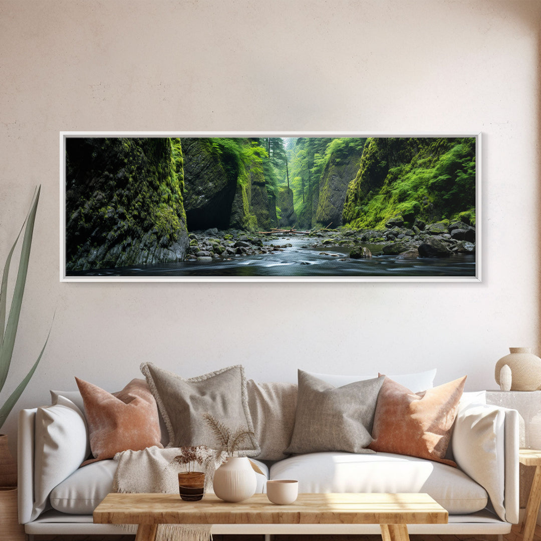 Panoramic Print of Oneonta Gorge Columbia River Extra Large Wall Art, Panoramic Wall Art, Panoramic Landscape Print, Landscape Photography