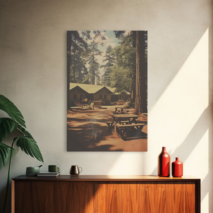 Camp Decor, Outdoor Wall Art, Cabin Wall Art, Canvas Print, Wall Hanging, Portrait Art, Teacher Gift, Apartment Wall Decor, Ranch Wall Art