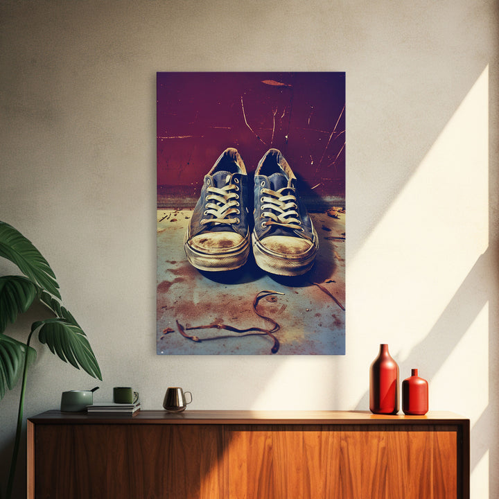 Sneaker Art, Shoe Wall Art, Sneaker Head, Canvas Print, Wall Hanging, Portrait Art, Fashion Wall Art, Gift For Her, Home Wall Decor
