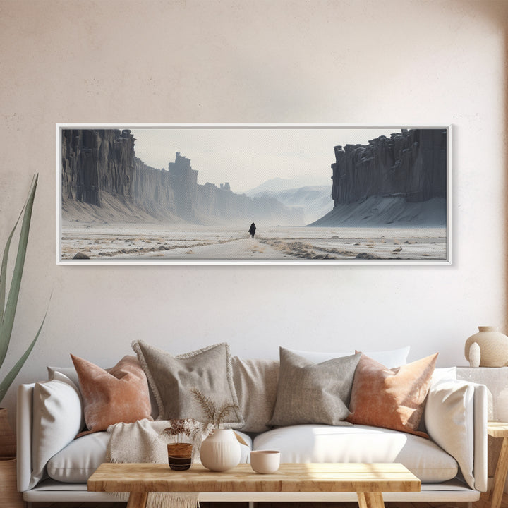 The Wanderer - Framed Canvas Print - Scifi Wall Art - Game Room Decor - Gamer Gift - Mancave Wall Art