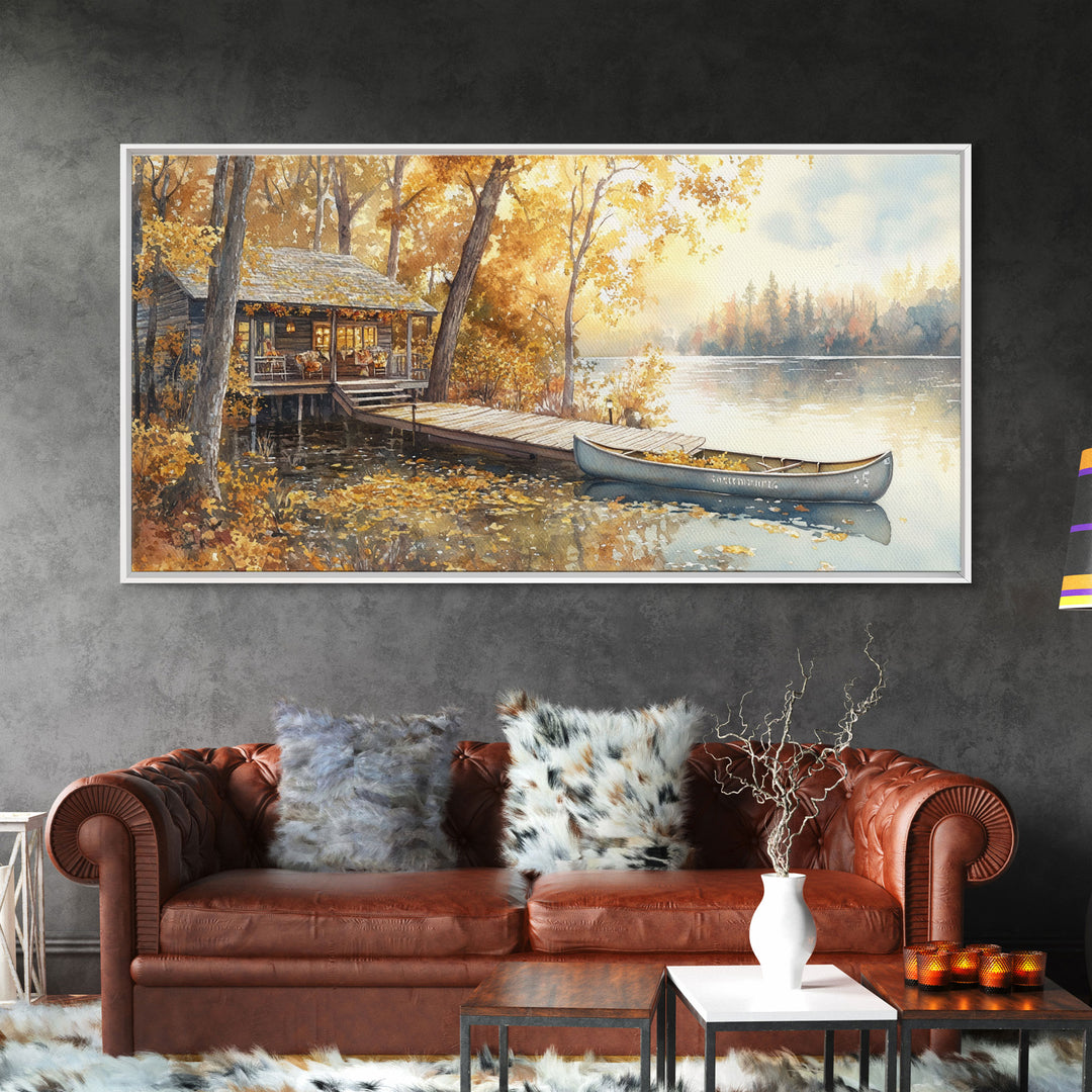 Cozy autumn farmhouse kitchen, fall harvest art, vintage fall wall decor, rustic kitchen wall print, country home decor, framed canvas print