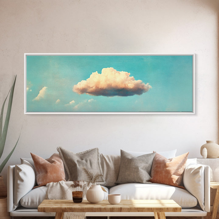 Clouds Wall Art - Living Room Canvas Print - Cloud Decor - Cloudy Sky - Signs For Home / Extra Large Wall Art / Large Horizontal Art