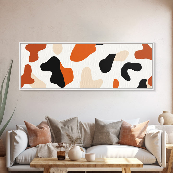 Abstract Cheetah Print Art, Animal Print Wall Art, Canvas Print, Extra Wide Oversized Abova Sofa Wall Art