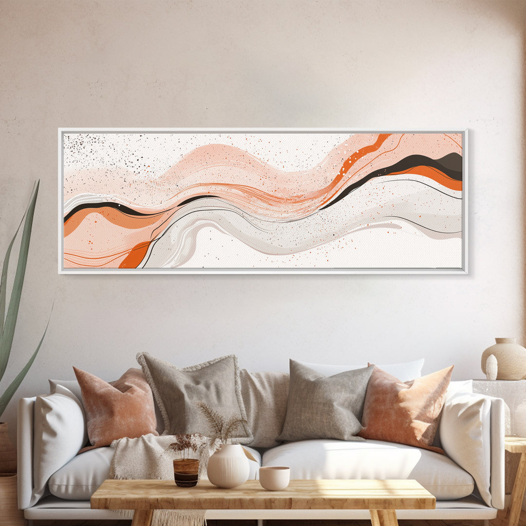 Beige, Black and Grey Swirl Art, Black & Beige Abstract Art Print, Tropical Wall Art, Abstract Wall Art, Living Room Wall Art / Home Decor