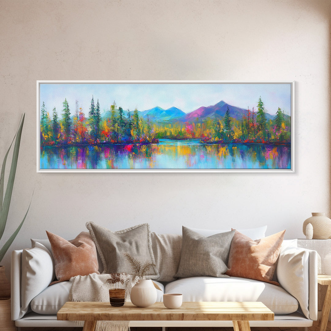 Abstract Landscape Painting Print, Panoramic, Surreal Art, Oversized Wide / Horizontal Fantasy Wall Art