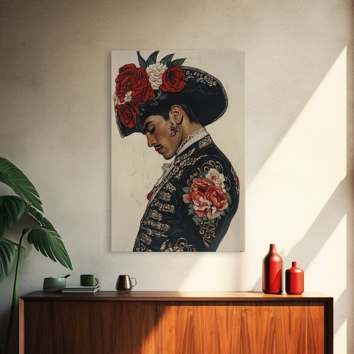 Abstract Wall Art Bullfighter Painting Print, Corrida Wall Art, Chicano Art, Spanish Home Decor, Modern Wall Art Living Room Wall Art, Mexicano Art