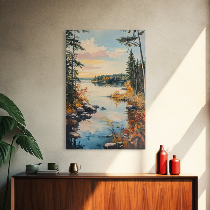 Acadia National Park Oil Painting Print, Maine Oil Painting, Nautical Coastal Decor, National Park Art, Landscape Painting, Cabin Decor